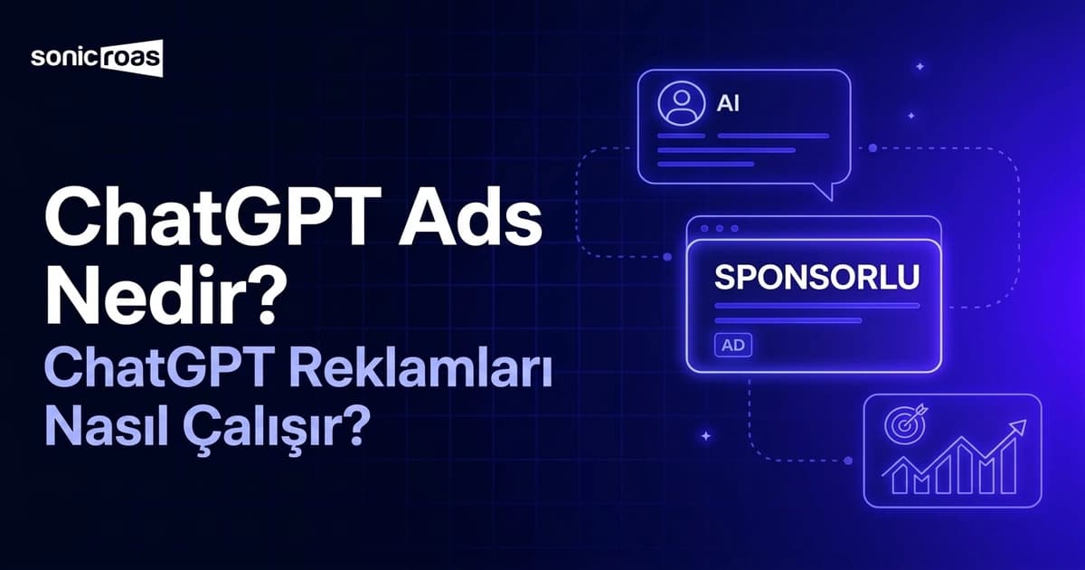 ChatGPT Ads nedir ve ChatGPT reklamları nasıl çalışır konulu SonicRoas blog kapak görseli