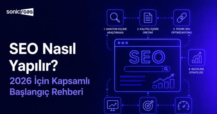 seo nasıl yapılır sorusuna adım adım cevap veren 2026 rehberi kapak görseli