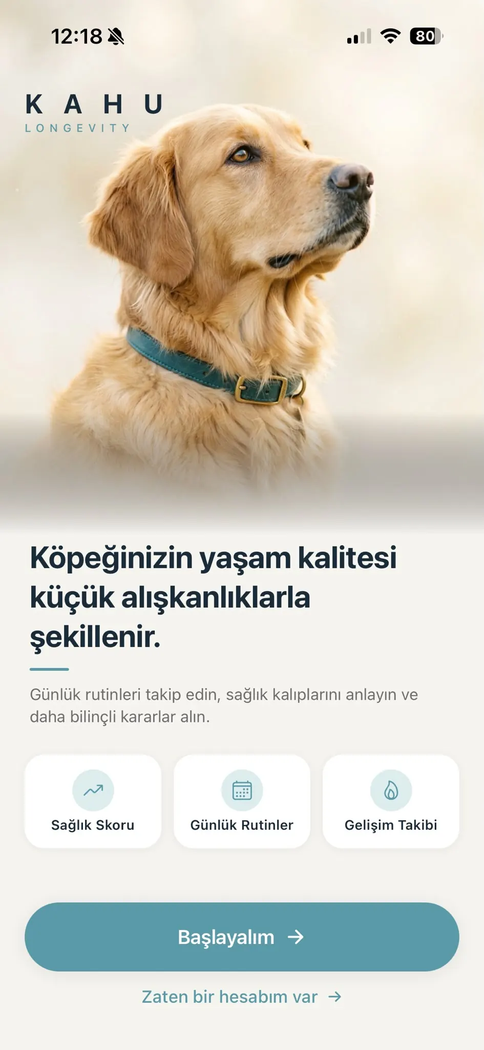 Kahu Longevity Tanıtım Ekranı